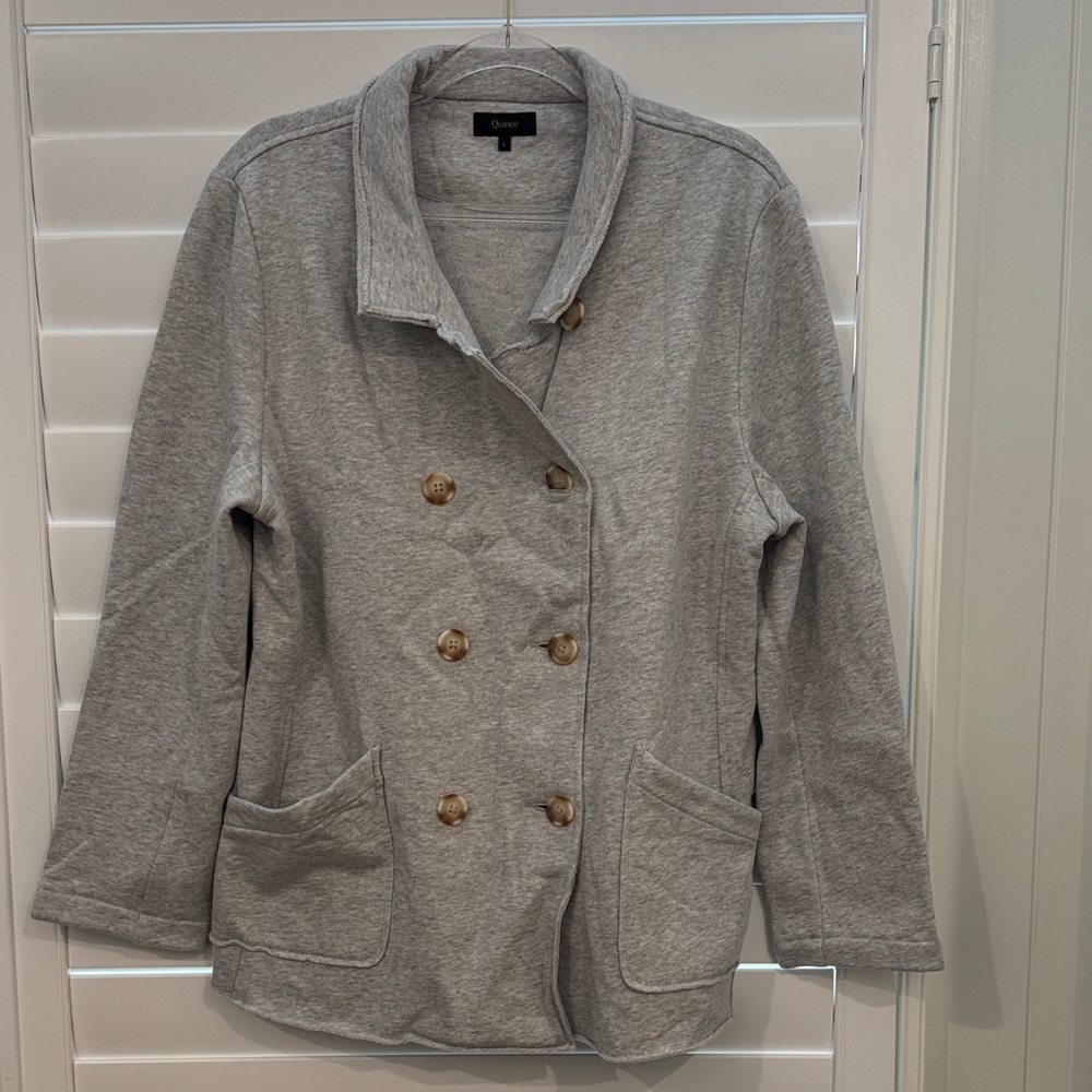 Quincy 100% Organic Cotton French Terry Fleece Pea Coat